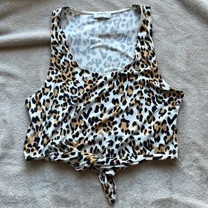 Aritzia leopard print crop